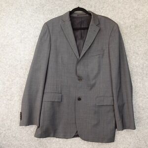 BOSS Suit Blazer Men 40L Small Long Charcoal Wool Luxe HUGO BOSS Pasini2‎ Movie2